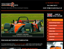 Tablet Screenshot of conceptracing.co.uk